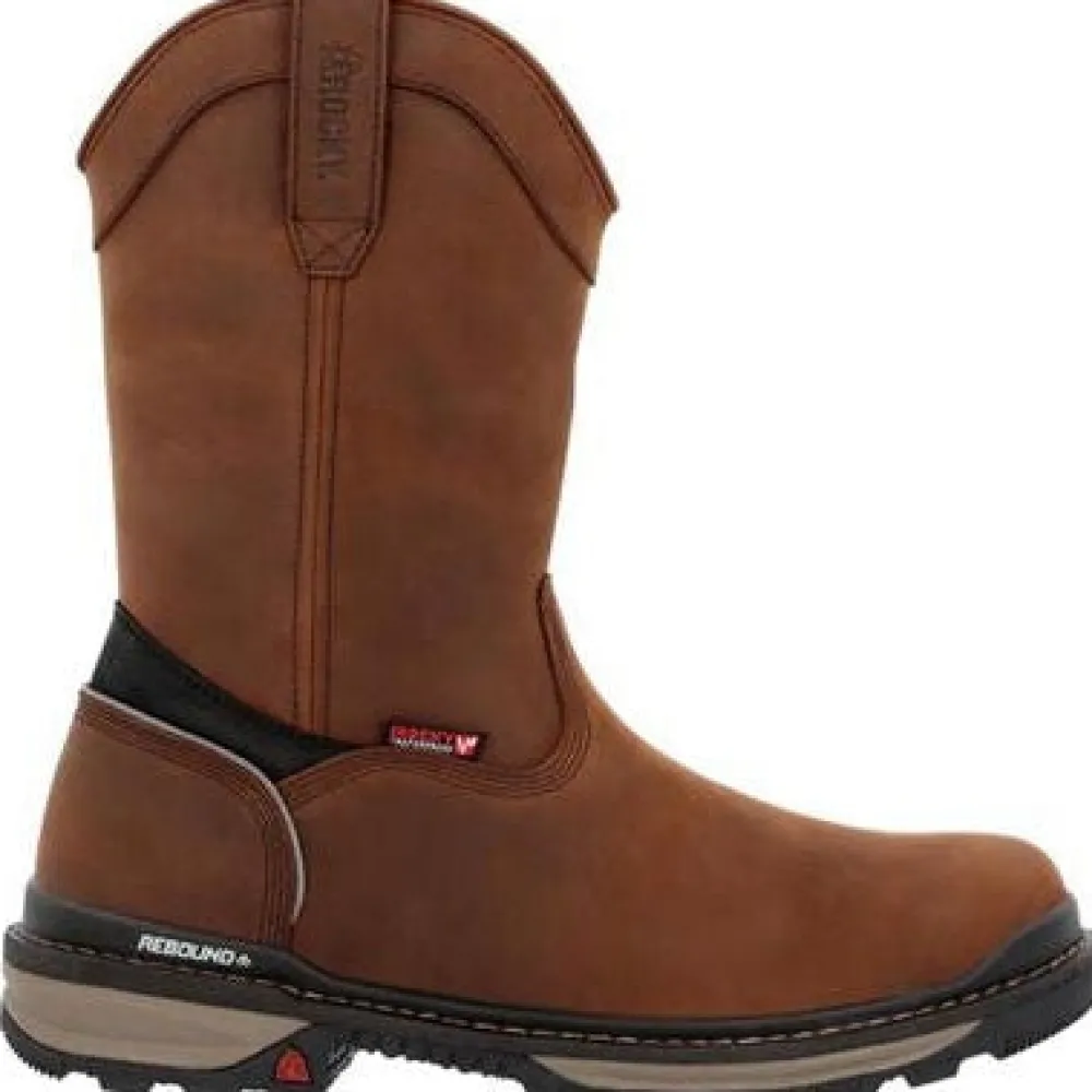 Rocky Men's Rams Horn 10" Comp Toe WP Pull On Work Boot -Horse- RKK0443