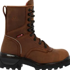 Women Rocky Men's Rams Horn 9" Comp Toe WP Logger Work Boot -Horse- RKK0477