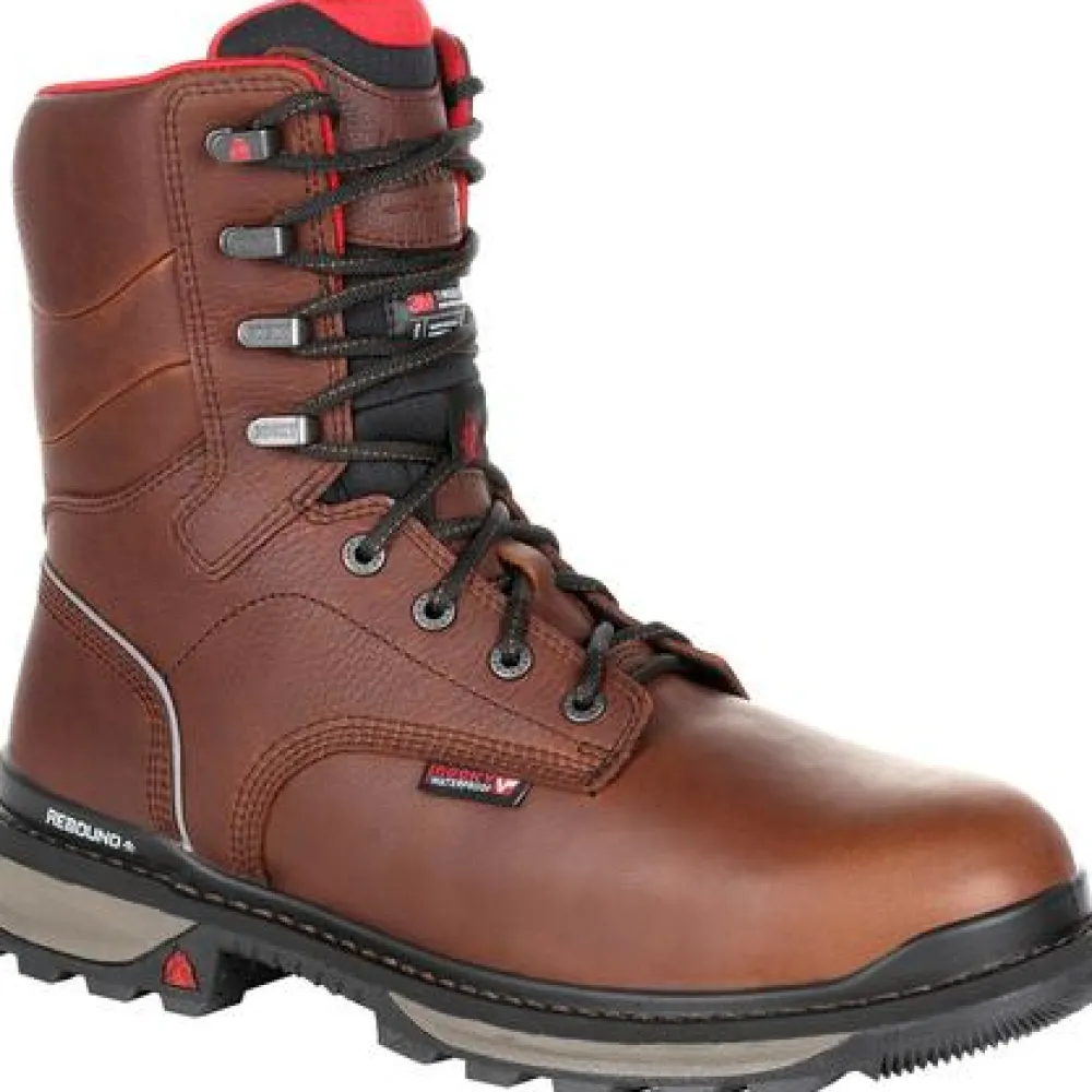 Rocky Men's Rams Horn 8" Comp Toe WP Ins Work Boot - - RKK0284