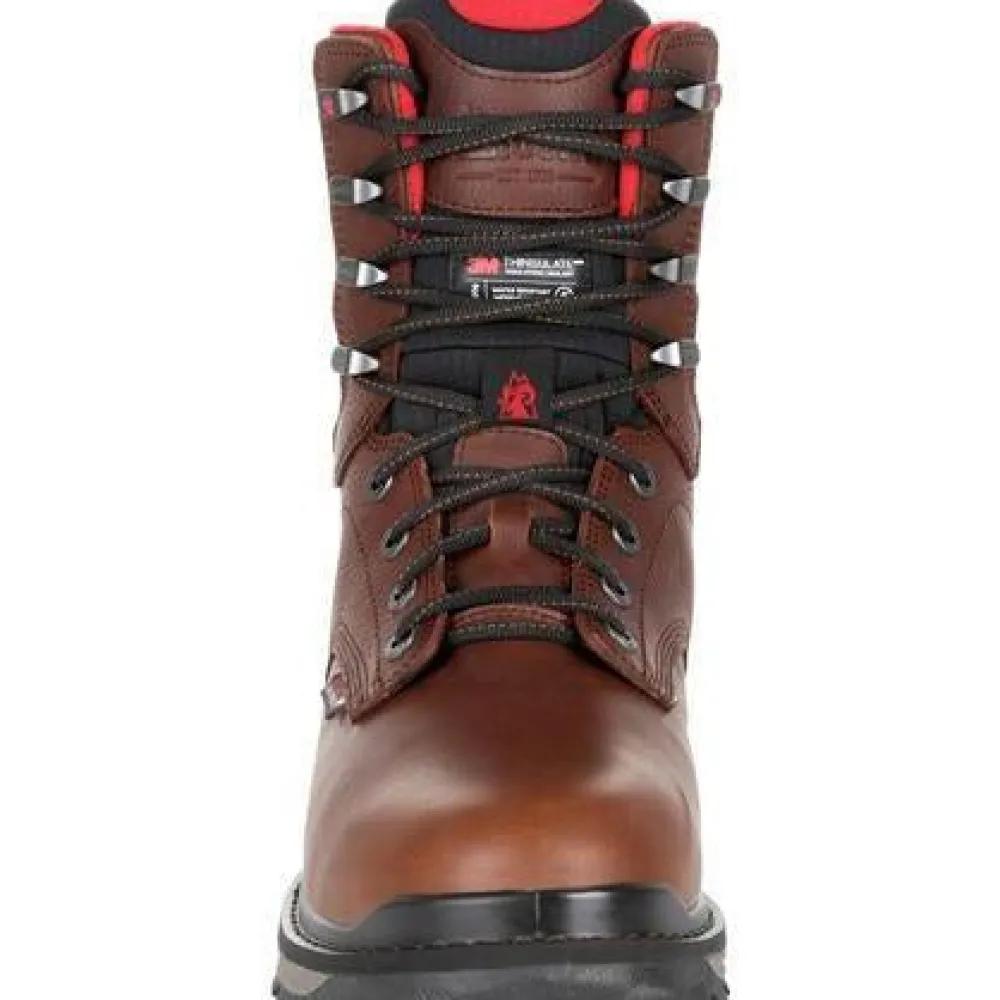 Rocky Men's Rams Horn 8" Comp Toe WP Ins Work Boot - - RKK0284