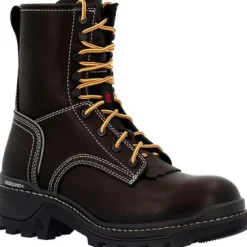 Women Rocky Men's Rams Horn 9" Soft Toe WP Logger Work Boot -- RKK0438