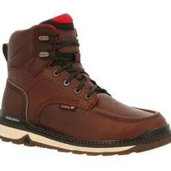 Women Rocky Men's Rams Horn 6" Waterproof Wedge Work Boot - - RKK0321