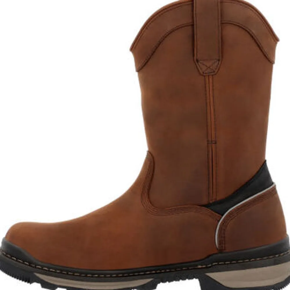 Rocky Men's Rams Horn 10" WP Safety Toe Pull On Work Boot - - RKK0398
