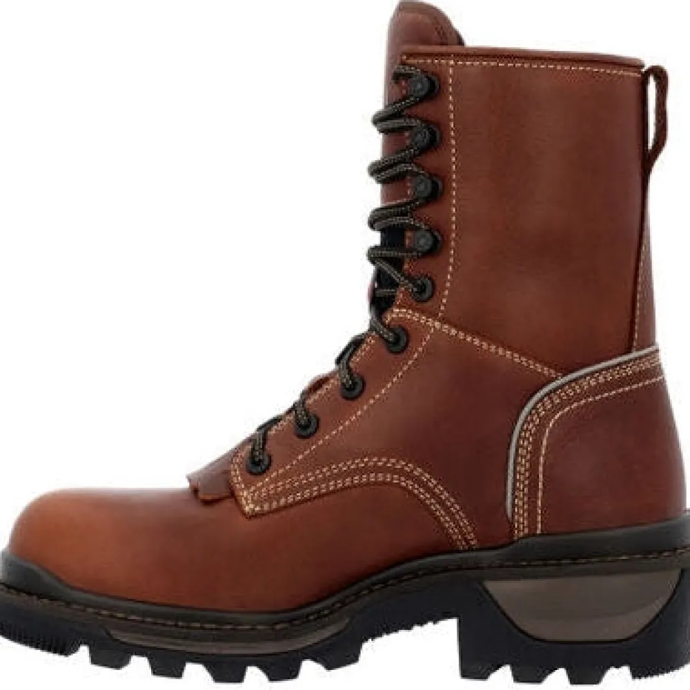 Women Rocky Men's Rams Horn 9" WP Logger Slip Resis Work Boot RKK0395