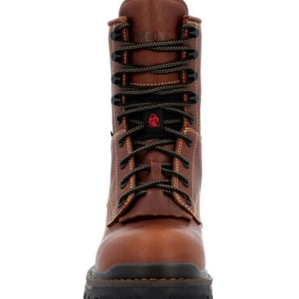 Women Rocky Men's Rams Horn 9" WP Logger Slip Resis Work Boot RKK0395