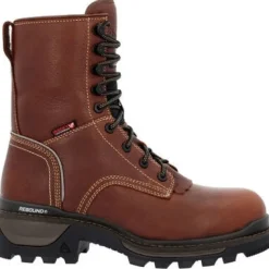 Women Rocky Men's Rams Horn Logger 9" WP 400G Comp Toe Work Boot RKK0396