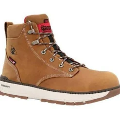 Women Rocky Men's Rebound 6" Comp Toe WP Wedge Work Boot -- RKK0451