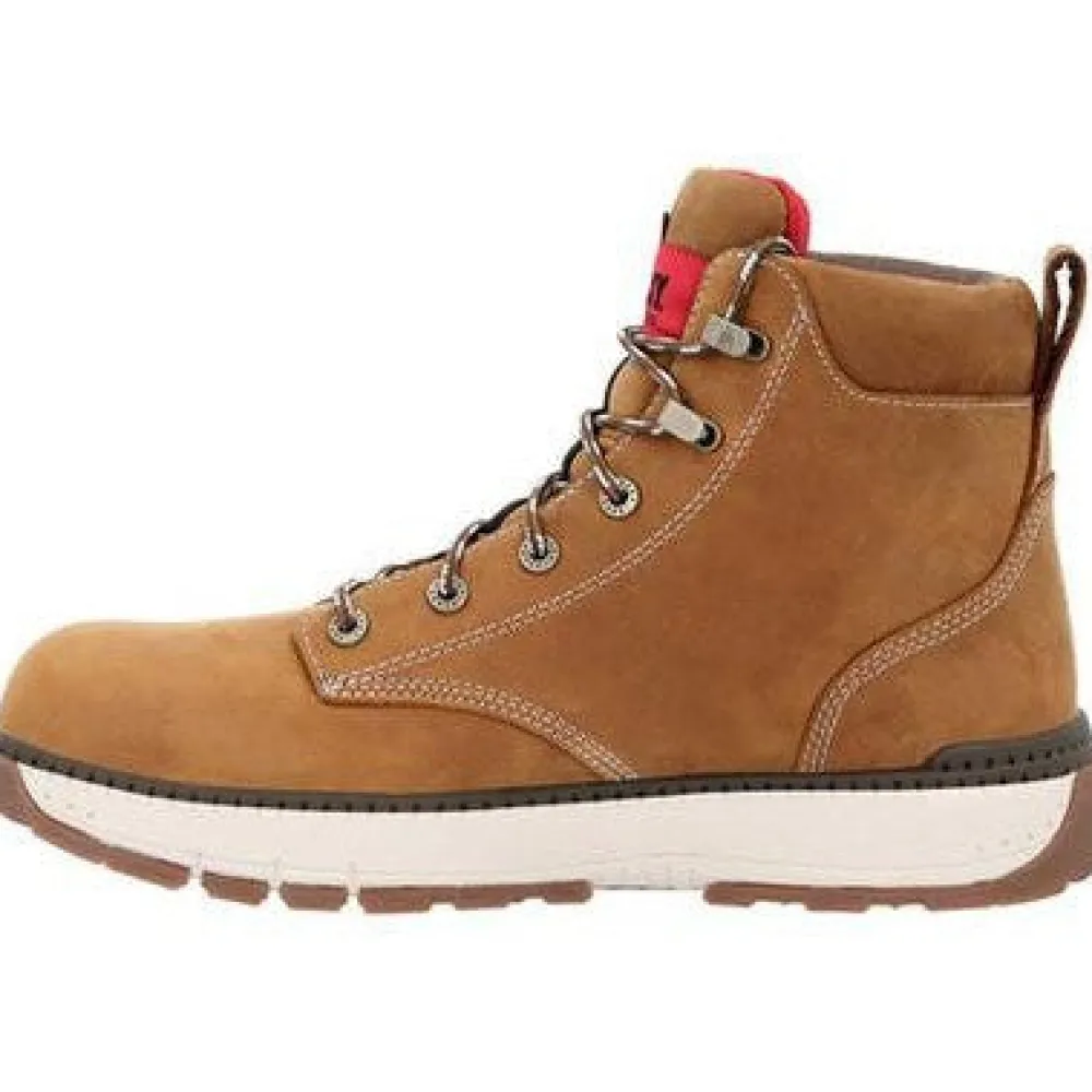 Women Rocky Men's Rebound 6" Comp Toe WP Wedge Work Boot -- RKK0451