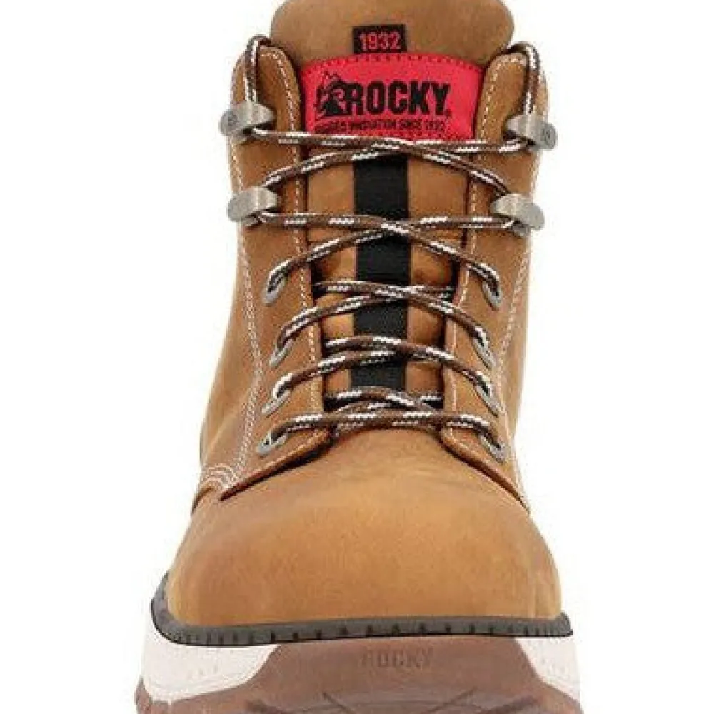 Women Rocky Men's Rebound 6" Comp Toe WP Wedge Work Boot -- RKK0451