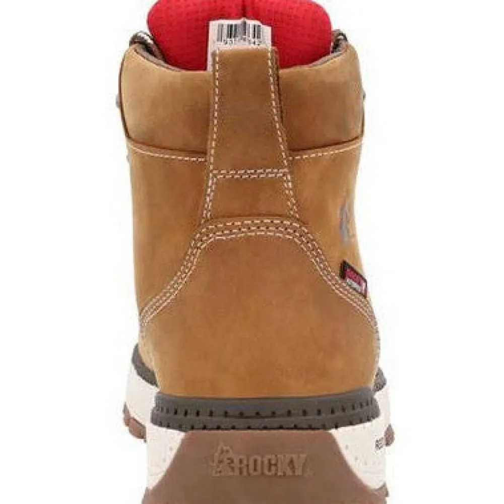 Women Rocky Men's Rebound 6" Comp Toe WP Wedge Work Boot -- RKK0451