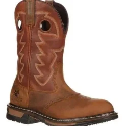 Rocky Men's Ride Branson Saddle 11" Soft Toe WP Western Boot -- FQ0002775