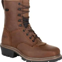 Women Rocky Men's Square Toe Logger WP Work Boot - - RKK0276