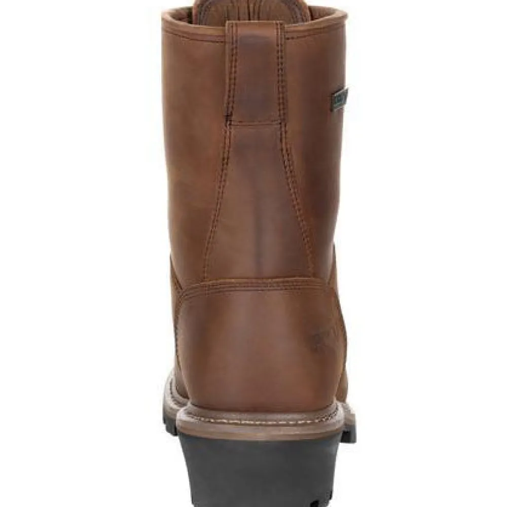 Women Rocky Men's Square Toe Logger WP Work Boot - - RKK0276