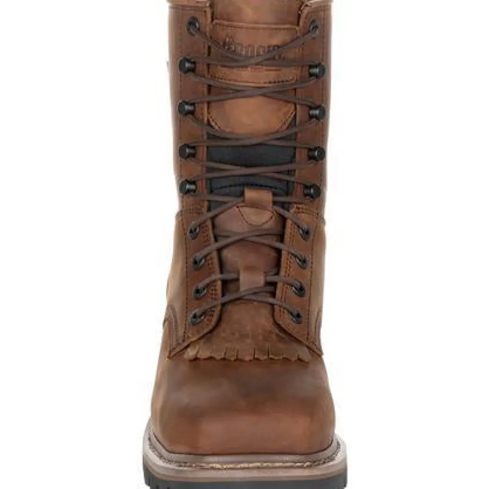 Women Rocky Men's Square Toe Logger WP Work Boot - - RKK0276