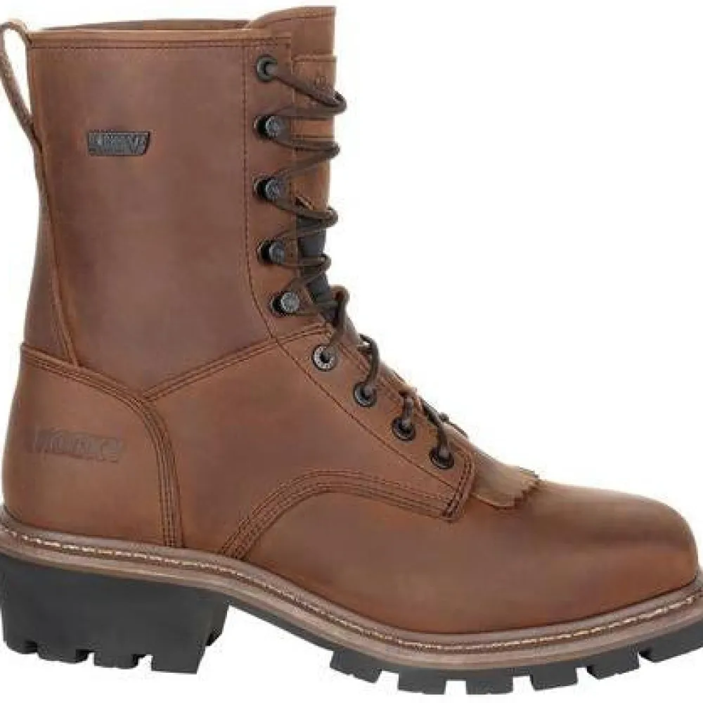 Women Rocky Men's Square Toe Logger WP Work Boot - - RKK0276