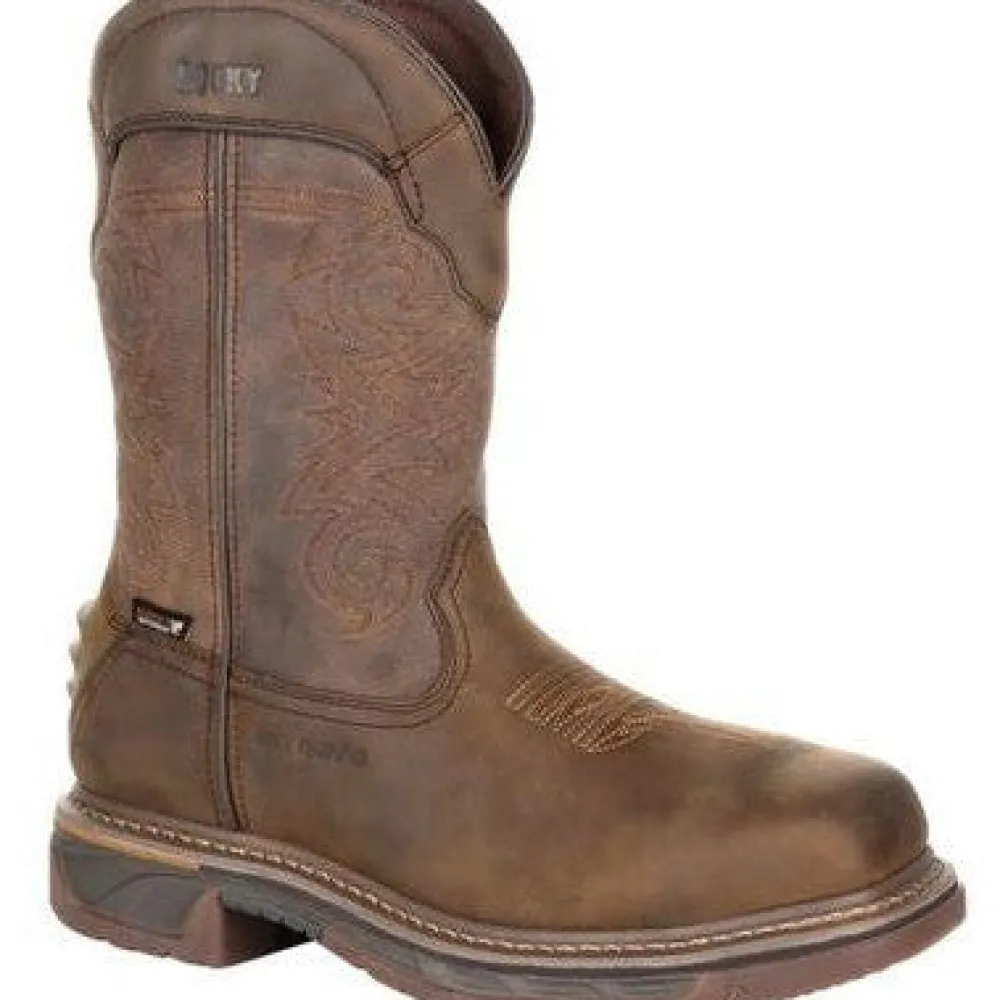 Rocky Men's TPU Heel 11" Square Toe WP Met Guard Western Boot -- RKW0288