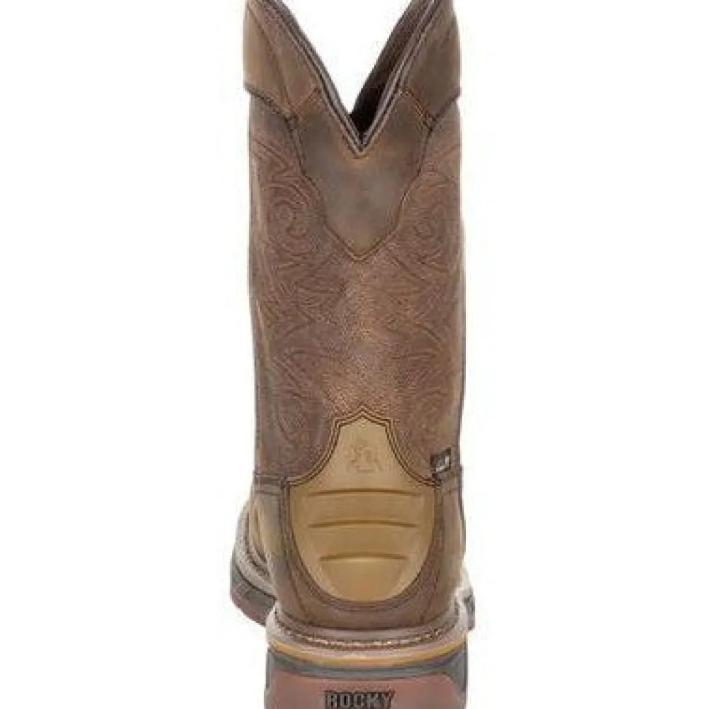 Rocky Men's TPU Heel 11" Square Toe WP Met Guard Western Boot -- RKW0288