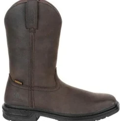 Women Rocky Men's Worksmart 11" Comp Toe WP Wellington Boot -Chocolate- RKW0276