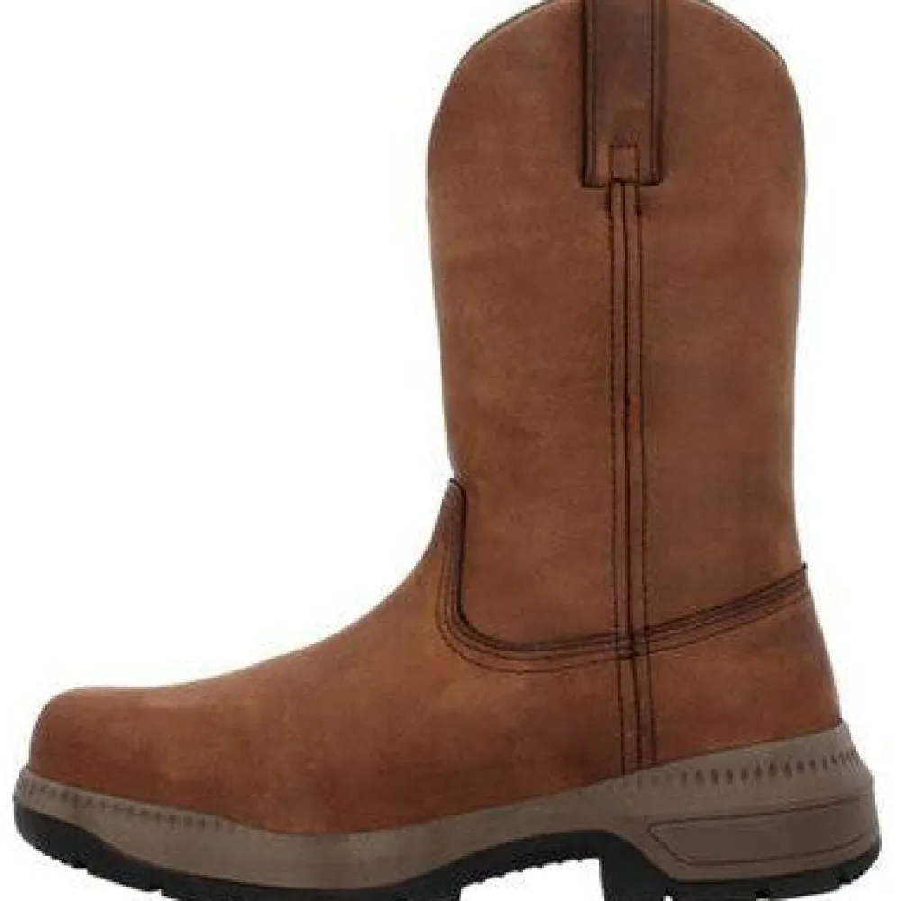 Women Rocky Men's Worksmart 11" Soft Toe WP Work Boot -Horse- RKK0461