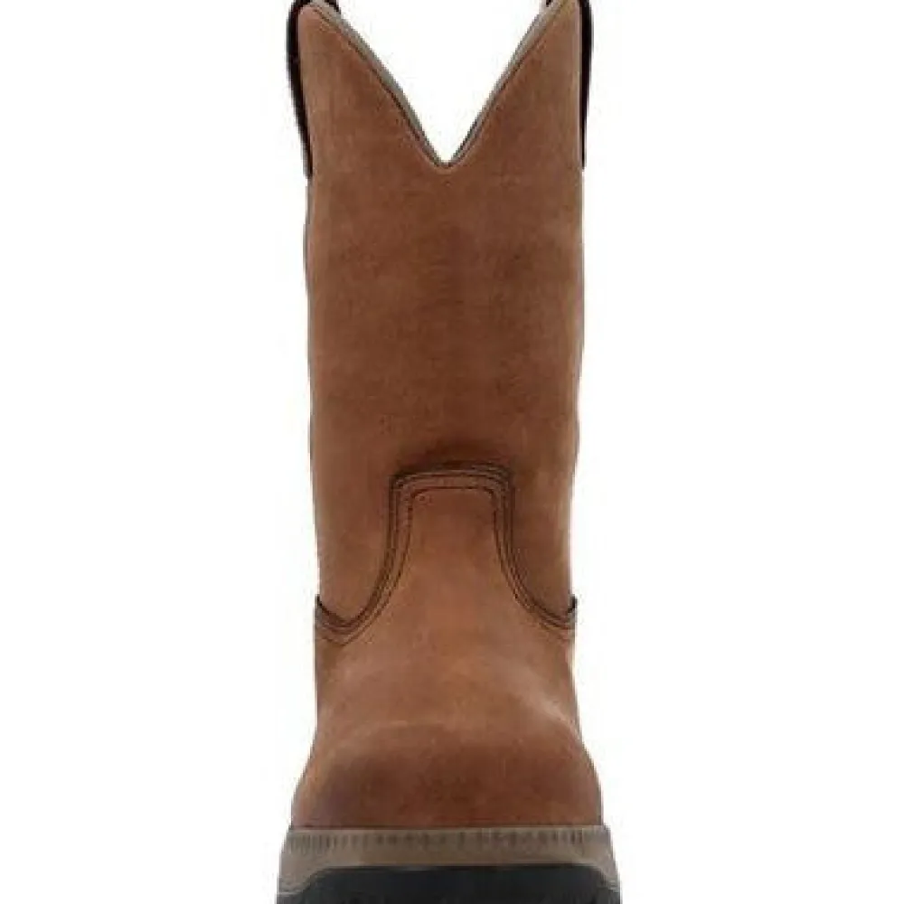 Women Rocky Men's Worksmart 11" Soft Toe WP Work Boot -Horse- RKK0461