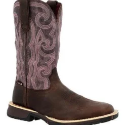 Women Rocky Women's Rosemary 11" Square Toe WP Western Work Boot -- RKW0422