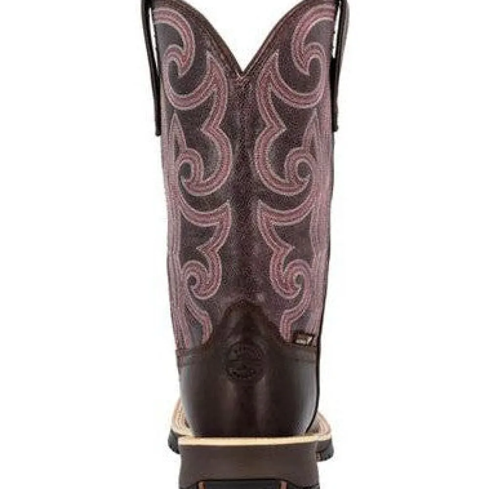 Women Rocky Women's Rosemary 11" Square Toe WP Western Work Boot -- RKW0422