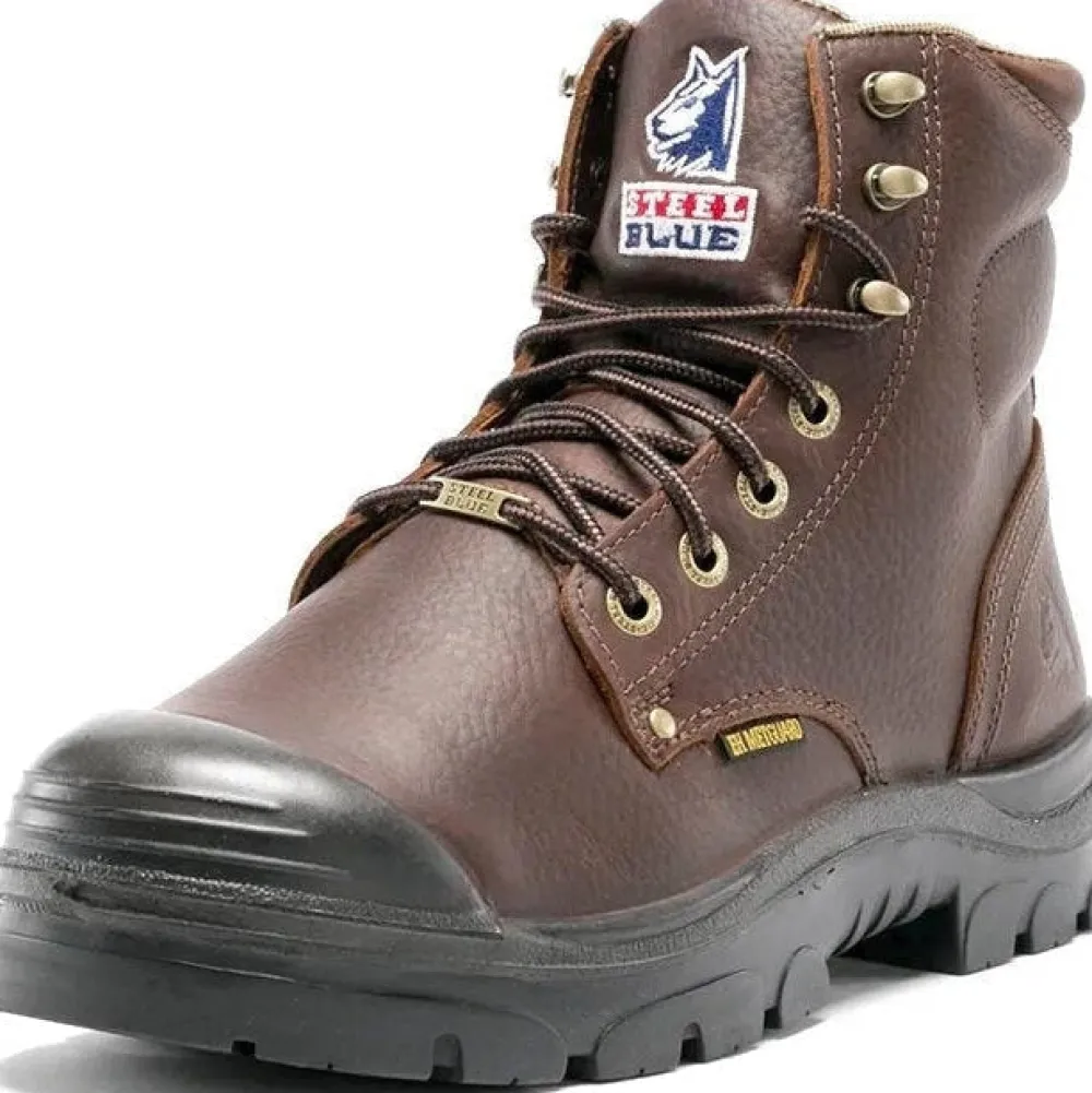 Steel Blue Men's Argyle Met Bump 6" WP Steel Toe Metguard Work Boot - Oak - 832912