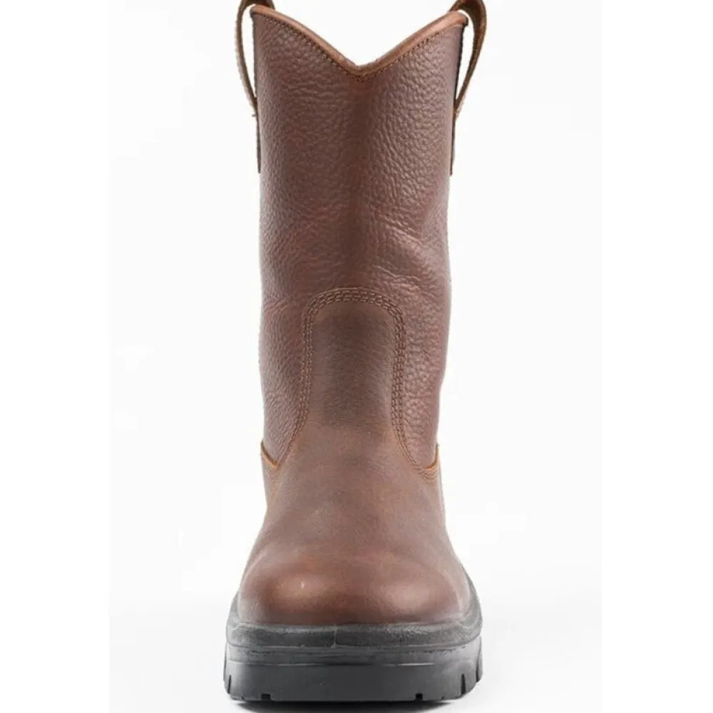 Women Steel Blue Men's Heeler 10" WP Steel Toe Wellington Work Boot - Oak - 812915