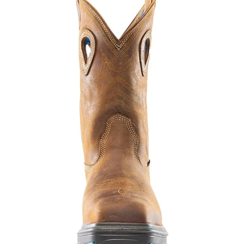 Women Steel Blue Men's Heeler Met Steel Toe WP Western Work Boot -- 813904