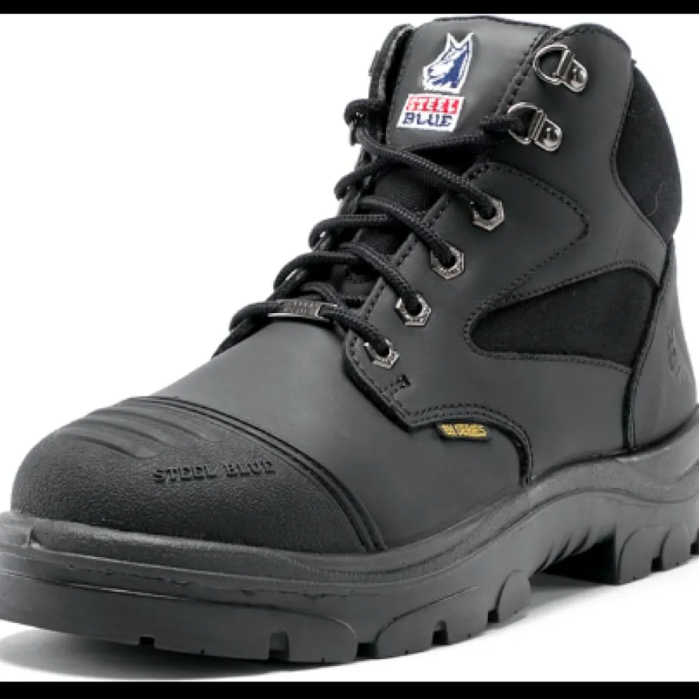 Women Steel Blue Men's Parkes Side Zip WP Steel Toe Hiker Work Boot - - 812968