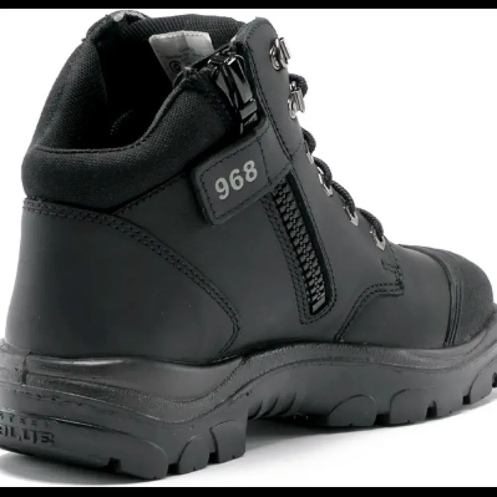 Women Steel Blue Men's Parkes Side Zip WP Steel Toe Hiker Work Boot - - 812968