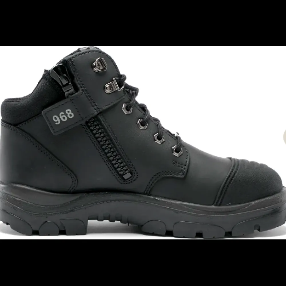 Women Steel Blue Men's Parkes Side Zip WP Steel Toe Hiker Work Boot - - 812968