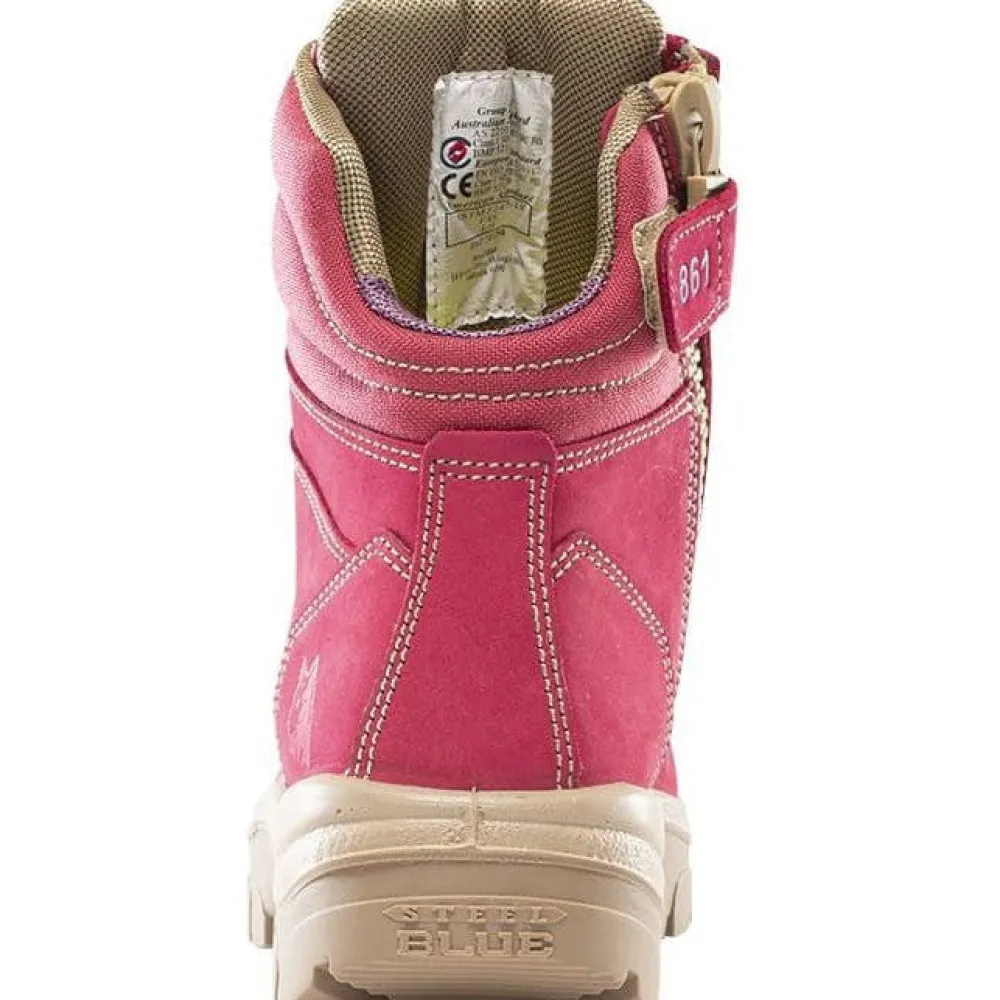 Steel Blue Women's Cross 6" Steel Toe WP Side Zip Work Boot -- 812861