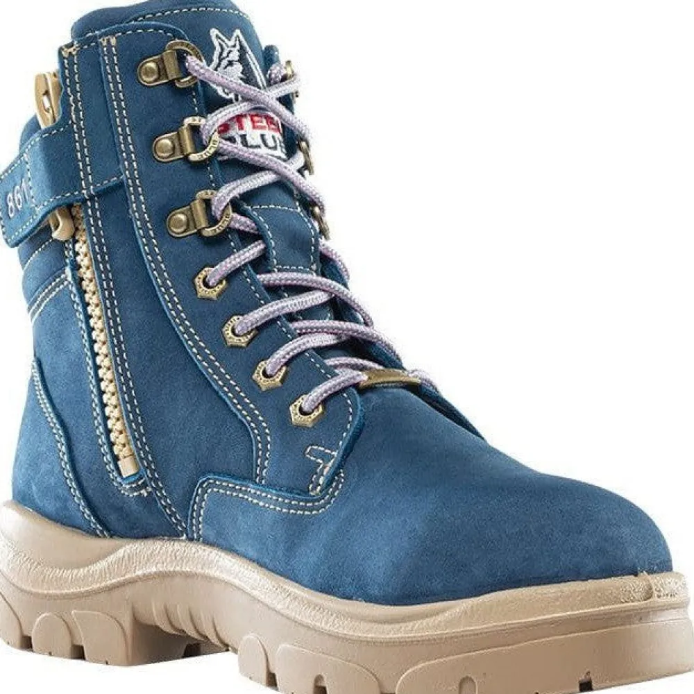 Steel Blue Women's Cross 6" Steel Toe WP Side Zip Work Boot -- 812861