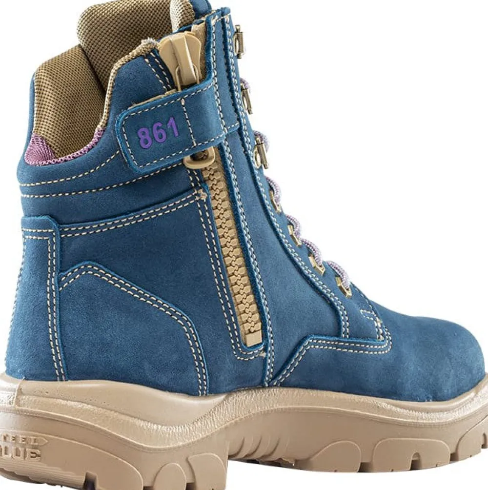 Steel Blue Women's Cross 6" Steel Toe WP Side Zip Work Boot -- 812861