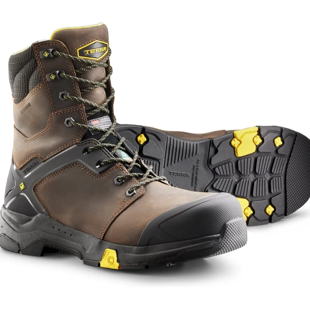 Terra Men's Carbine 8" Comp Toe WP Safety Work Boot -- 4TCRBN