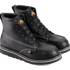 Women Thorogood Men's American Heritage Midnight 6" Soft Toe USA Made Wedge Work Boot - 814-6206