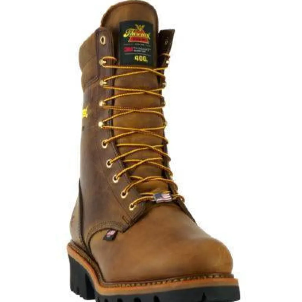 Women Thorogood Men's Logger 9" ST WP Ins USA Work Boot - - 804-3554