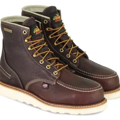 Women Thorogood Men's USA Made 1957 6" Moc Safety Toe WP Wedge Work Boot 804-3600