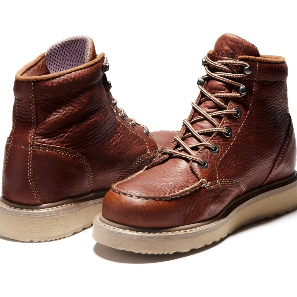 Women Timberland Pro Men's Barstow Wedge 6" Soft Toe Work Boot - TB089647214