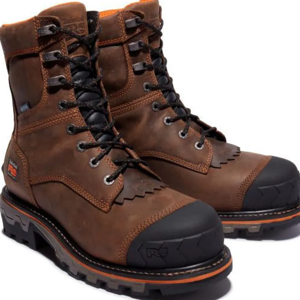 Women Timberland Pro Men's Boondock HD Comp Toe WP 400G Logger Work Boot - TB1A28SB214
