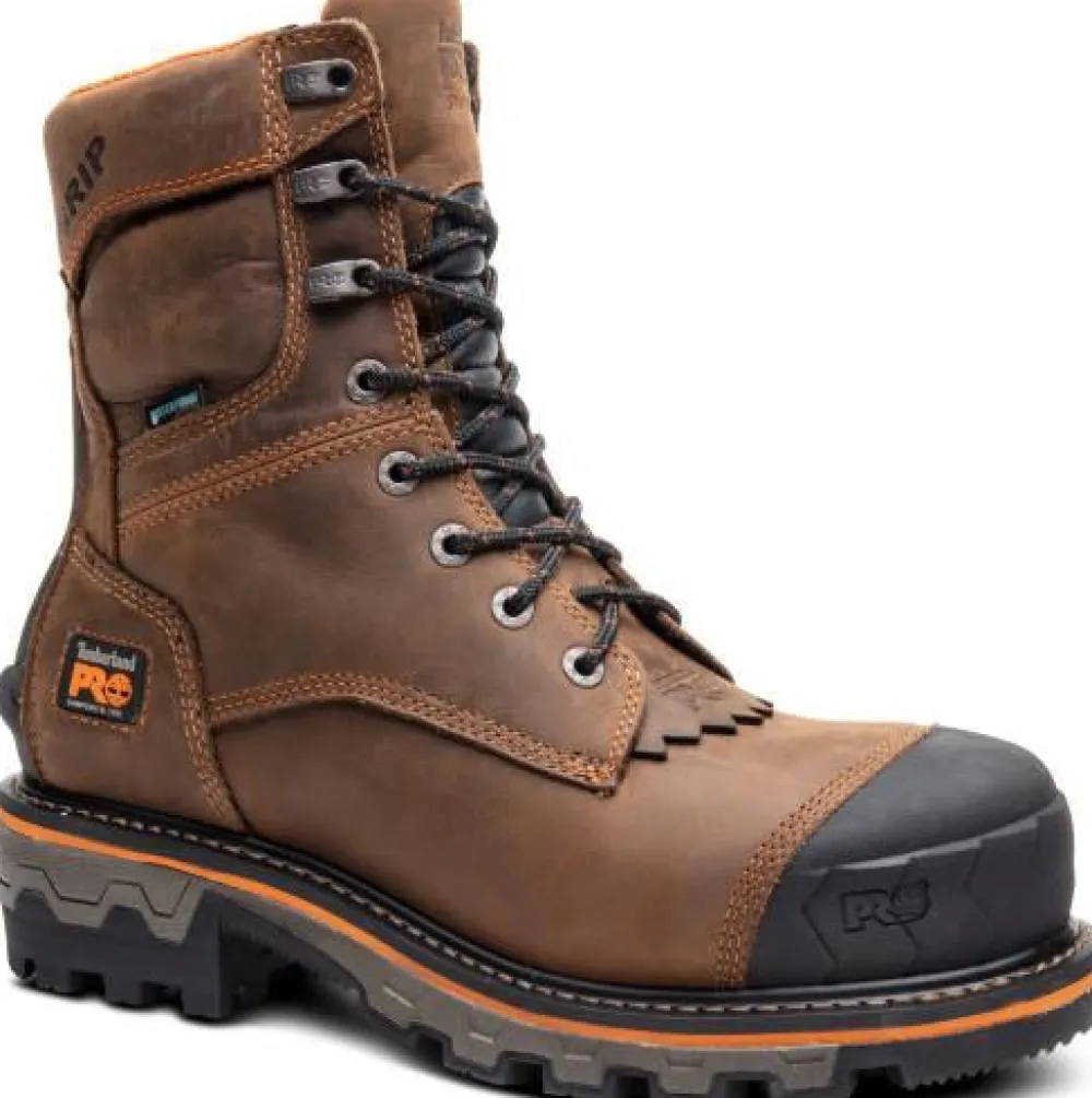 Women Timberland Pro Men's Boondock HD Comp Toe WP 400G Logger Work Boot - TB1A28SB214