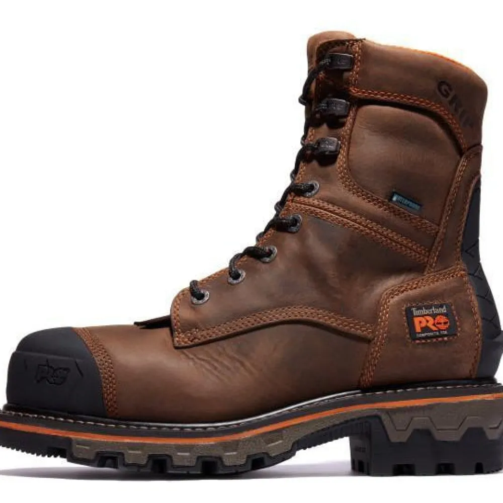 Women Timberland Pro Men's Boondock HD Comp Toe WP 400G Logger Work Boot - TB1A28SB214