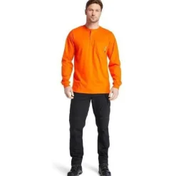 Timberland Pro Men's Flame Resistant Long Sleeve Work Henley - - TB0A23P4Y86