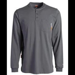 Timberland Pro Men's Flame Resistant Long Sleeve Work Henley - Charcoal - TB0A23P4003
