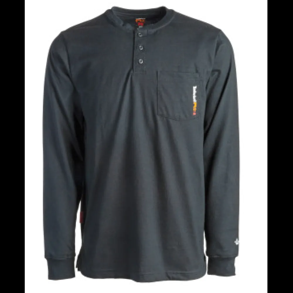 Timberland Pro Men's Flame Resistant Long Sleeve Work Henley - - TB0A23P4001