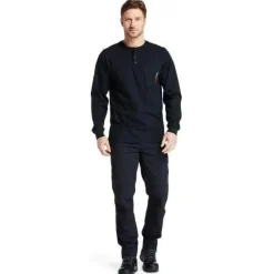 Timberland Pro Men's Flame Resistant Long Sleeve Work Henley - - TB0A23P4001