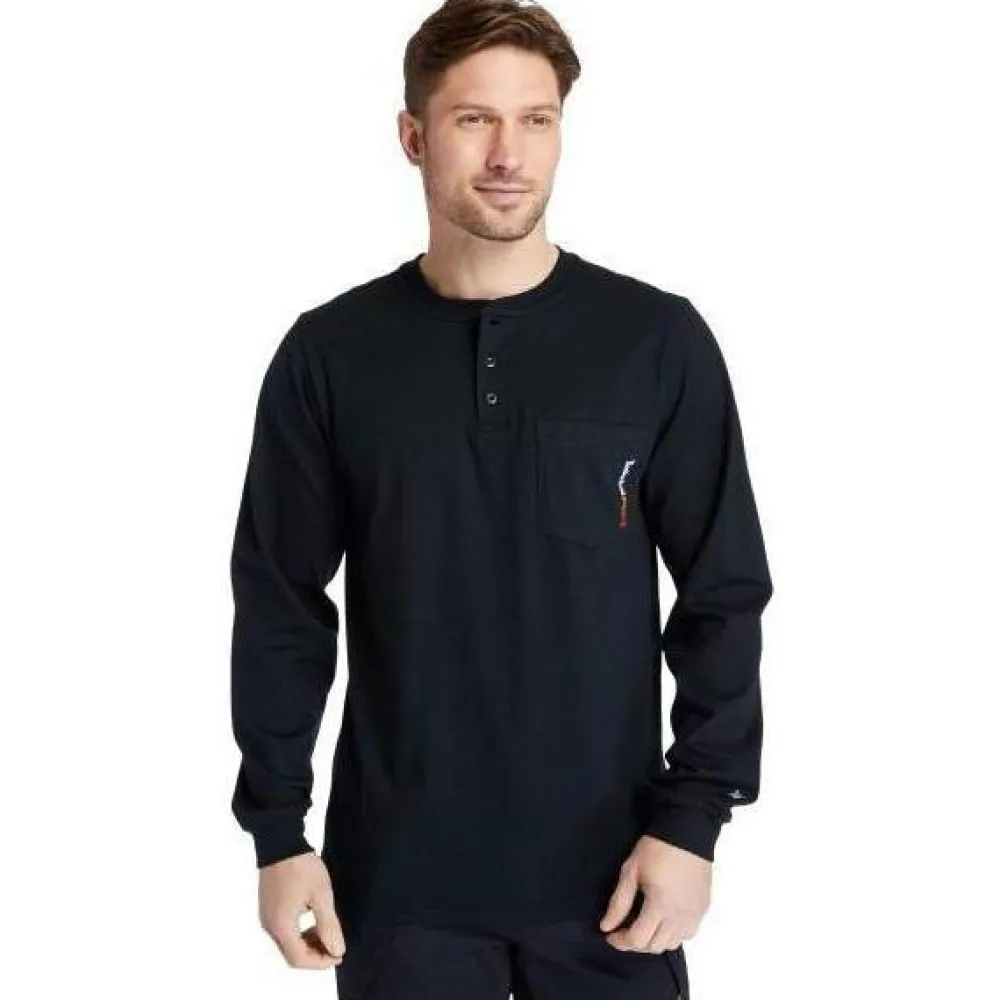 Timberland Pro Men's Flame Resistant Long Sleeve Work Henley - - TB0A23P4001