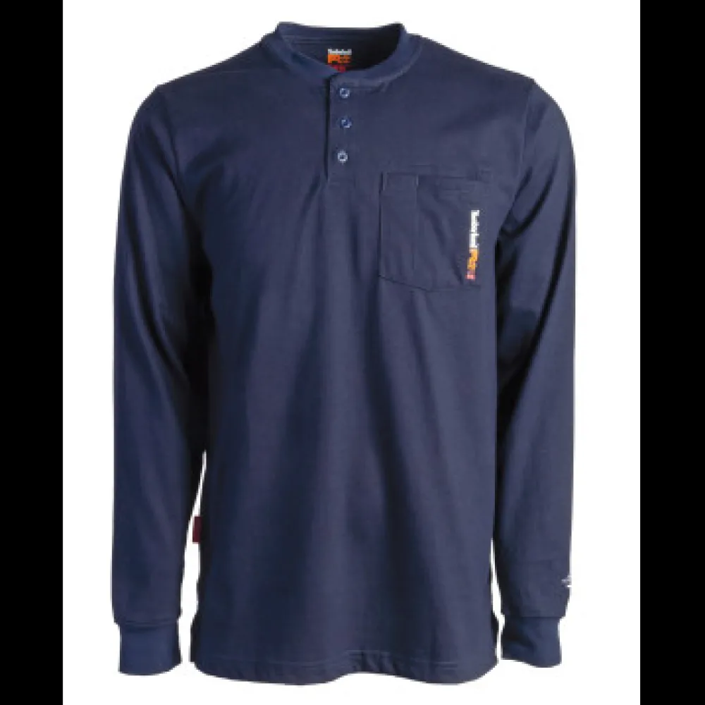 Timberland Pro Men's Flame Resistant Long Sleeve Work Henley - - TB0A23P4410