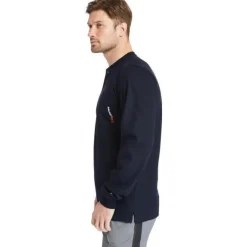 Timberland Pro Men's Flame Resistant Long Sleeve Work Henley - - TB0A23P4410